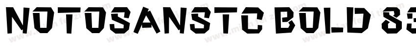 NotoSansTC Bold 83pv RKSJ H字体转换
